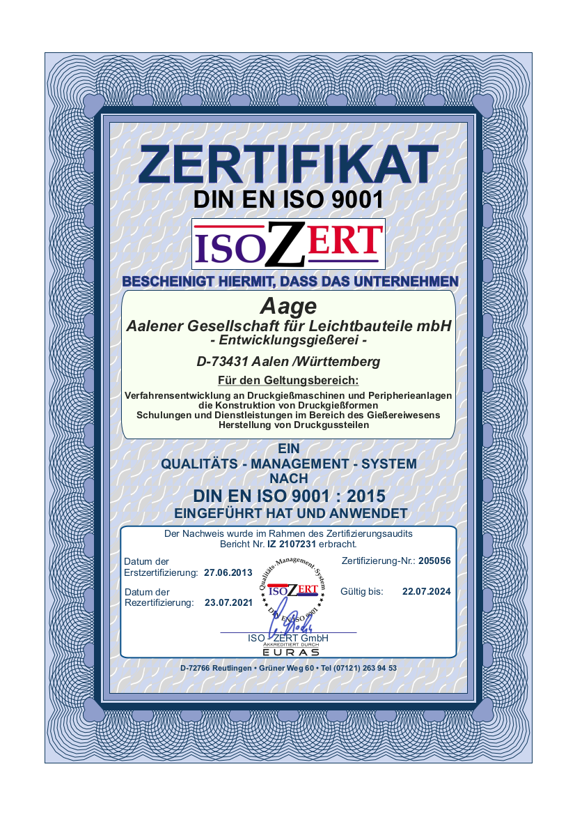 DIN EN ISO 9001:2015 Aage Deutsch